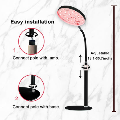 Red Light Therapy Lamp for Face- Facial and Body Treatment with Adjustable Height Stand, 120 Leds, 660Nm, 850Nm, 940Nm - Alleviate Muscle Soreness, Skin Vitalit